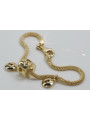 Italian yellow 14k gold charms bracelet cfb018y