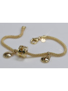 Italian yellow 14k gold charms bracelet cfb018y