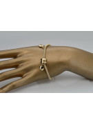 Pulsera amarilla italiana de oro de 14k cfb018y