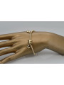 Pulsera amarilla italiana de oro de 14k cfb018y