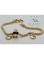 Italian yellow 14k gold charms bracelet cfb018y