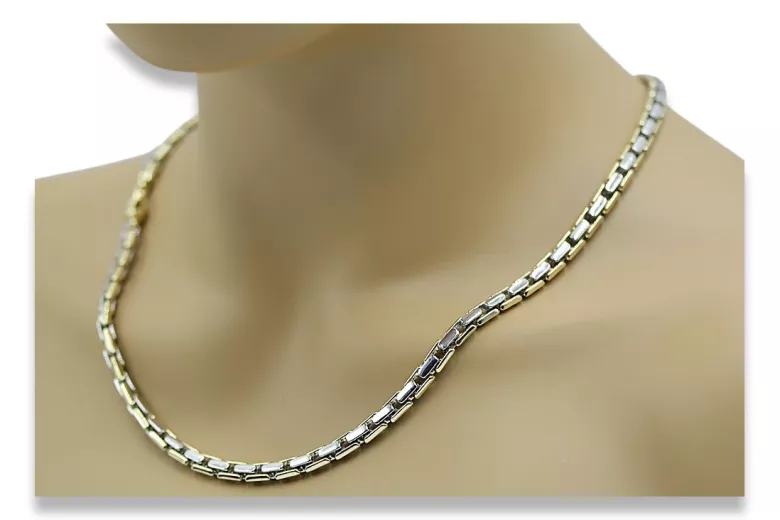 Italian yellow 14k gold New Anchor chain cc079yw