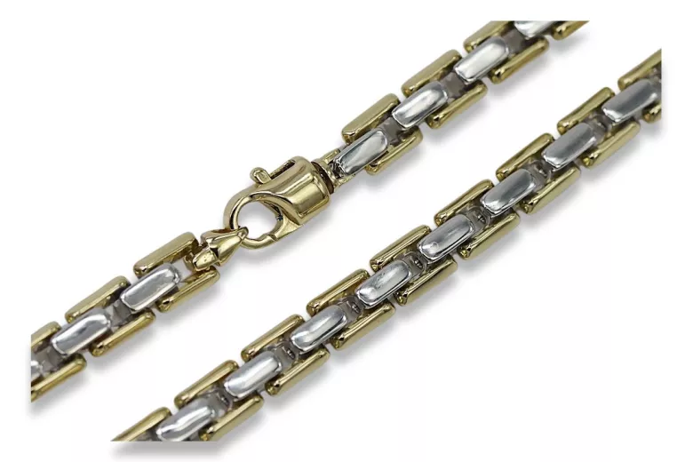 Italian yellow 14k gold New Anchor chain cc079yw