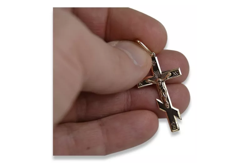 Croix orthodoxe en or ★ russiangold.com ★ Or 585 333 Petit prix