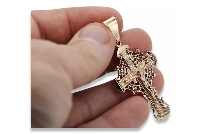 Croix orthodoxe en or ★ russiangold.com ★ Or 585 333 Petit prix