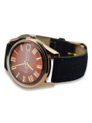 Ruso soviético rosa 14k 585 oro hombre Poliot reloj vw035