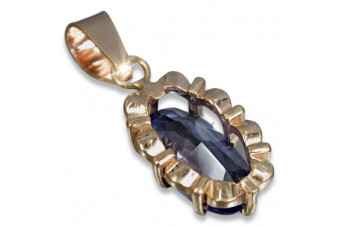 Russe soviétique rose 14k 585 or alexandrite rubis émeraude saphir zircon ... pendentif VPC009