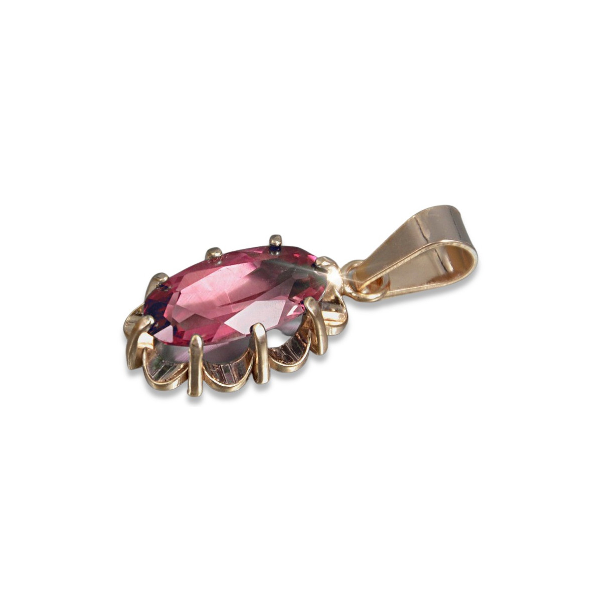 Vintage rose gold plated silver 925 alexandrite ruby emerald sapphire zircon ... pendant vpc009rp