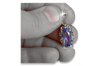 Soviet silver 925 pendant with alexandrite and other stones vpc009s