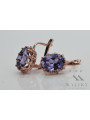 Vintage silver rose gold plated 925 Alexandrite Ruby Emerald Sapphire Aquamarine Zircon ... earrings vec079rp