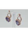 Vintage silver rose gold plated 925 Alexandrite Ruby Emerald Sapphire Aquamarine Zircon ... earrings vec079rp