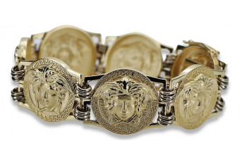 Bratara din aur galben roz ★ russiangold.com ★ Aur 585 333 Pret mic