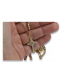 Yellow 14k gold Catholic cross & Gourmette chain ctc024yw&cc001y