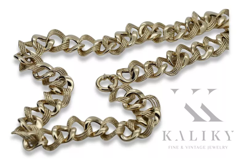 Yellow rose gold chain ★ russiangold.com ★ Gold 585 333 Low price