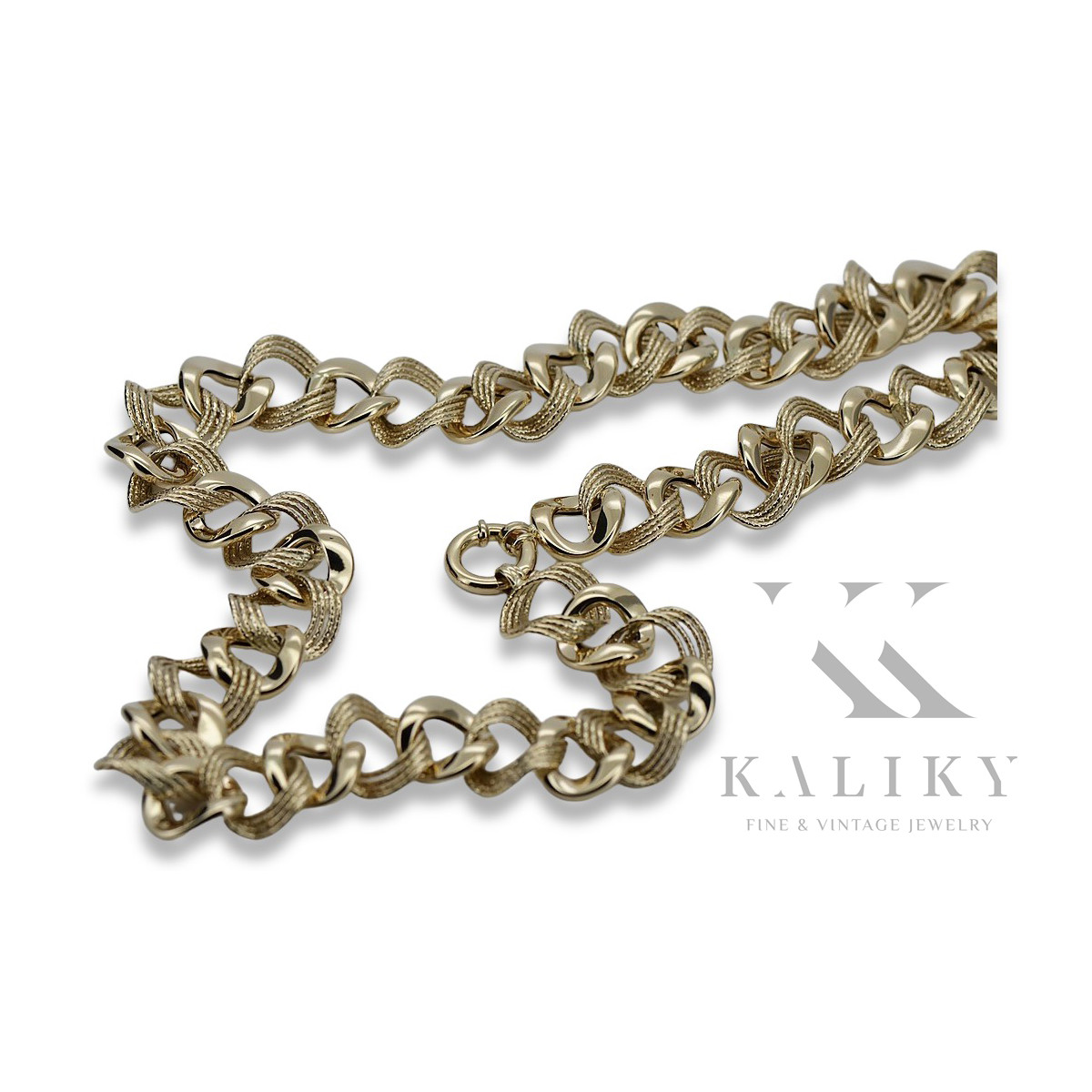 Yellow rose gold chain ★ russiangold.com ★ Gold 585 333 Low price