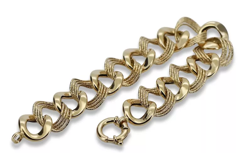 Yellow rose gold bracelet ★ russiangold.com ★ Gold 585 333 Low price