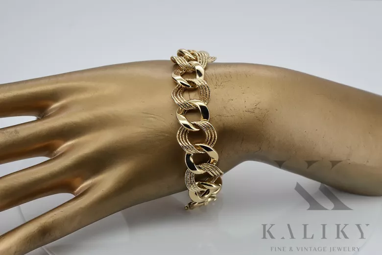 Yellow rose gold bracelet ★ russiangold.com ★ Gold 585 333 Low price