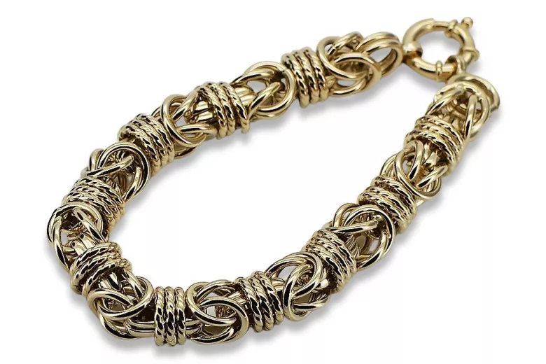 Yellow rose gold bracelet ★ russiangold.com ★ Gold 585 333 Low price