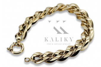 Yellow 14k 585 gold bracelet Fantazy Pancerka cfb013y