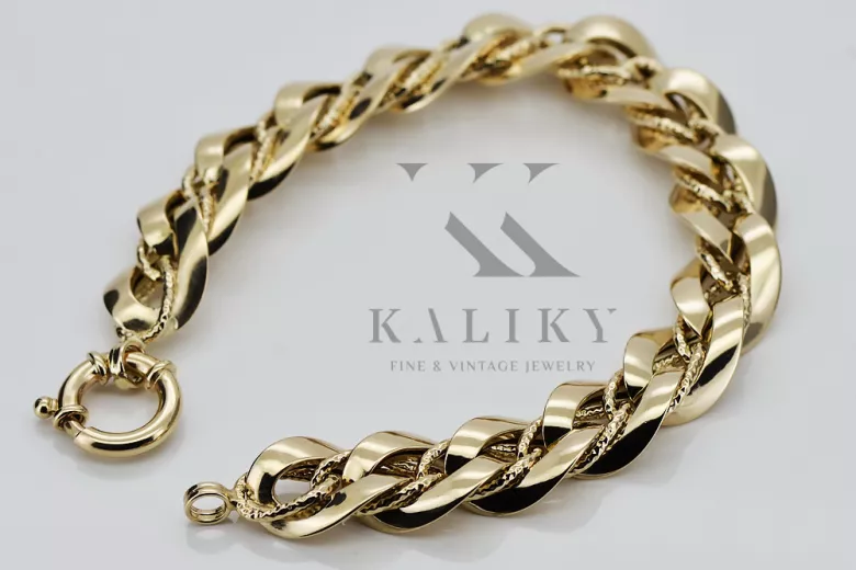 Yellow rose gold bracelet ★ russiangold.com ★ Gold 585 333 Low price