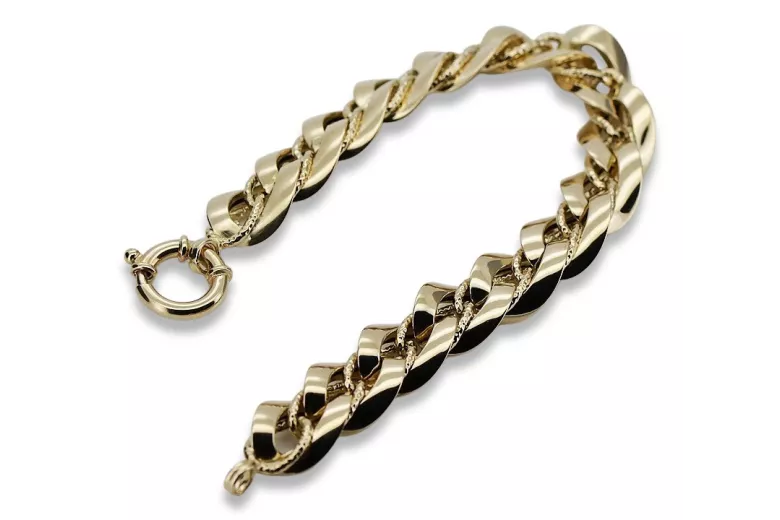 Yellow rose gold bracelet ★ russiangold.com ★ Gold 585 333 Low price