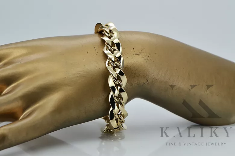 Yellow rose gold bracelet ★ russiangold.com ★ Gold 585 333 Low price