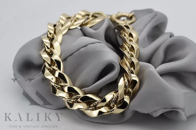 Yellow rose gold bracelet ★ russiangold.com ★ Gold 585 333 Low price