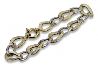 Bracelet jaune 14k 585 or Fantazy Pancerka cfb025yw