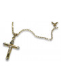 Italienische gelbe 14 Karat Gold Catholic Cross & Anchor Kette