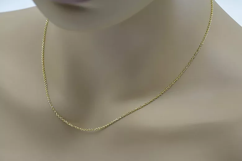 Yellow rose gold chain ★ russiangold.com ★ Gold 585 333 Low price