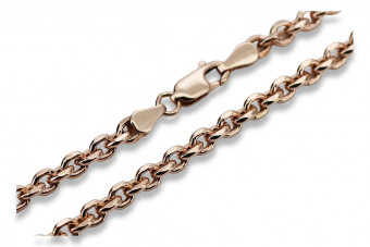 Rosa rusa soviética 14k 585 oro Anchor diamond cut chain cc003r