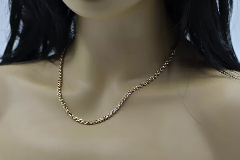 Yellow rose gold chain ★ russiangold.com ★ Gold 585 333 Low price