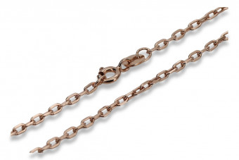 Rosa rusa soviética 14k 585 oro Anchor diamond cut chain cc006r