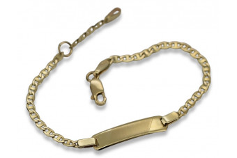 Pulsera de oro para mujer 14k 585 italiano en la pierna cbc001y