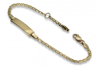 Złota damska bransoletka 14k 585 włoska na nogę cbc001y