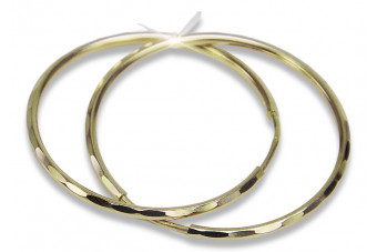 Boucles d’oreilles jaune 14k 585 cercle d’or cen018y