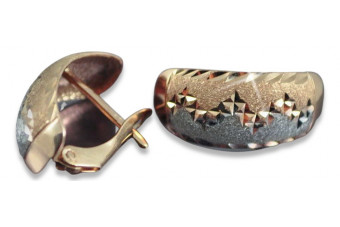 Cercei din aur ★ zlotychlopak.pl ★ probă de aur 585 333 Preț scăzut!