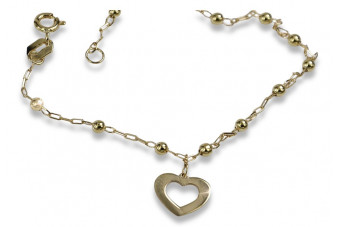 Yellow 14k gold lady heart bracelet Celeblity cbc001y