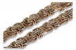 Rose rose russe 14k 585 or Bizantine Gothic bracelet cb056r