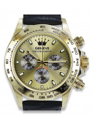 Gold men's watch Geneve ★ zlotychlopak.pl ★ Gold purity 585 333 Low Price!