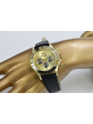 Goldene Herrenuhr Geneve ★ zlotychlopak.pl ★ Gold Reinheit 585 333 Niedriger Preis!