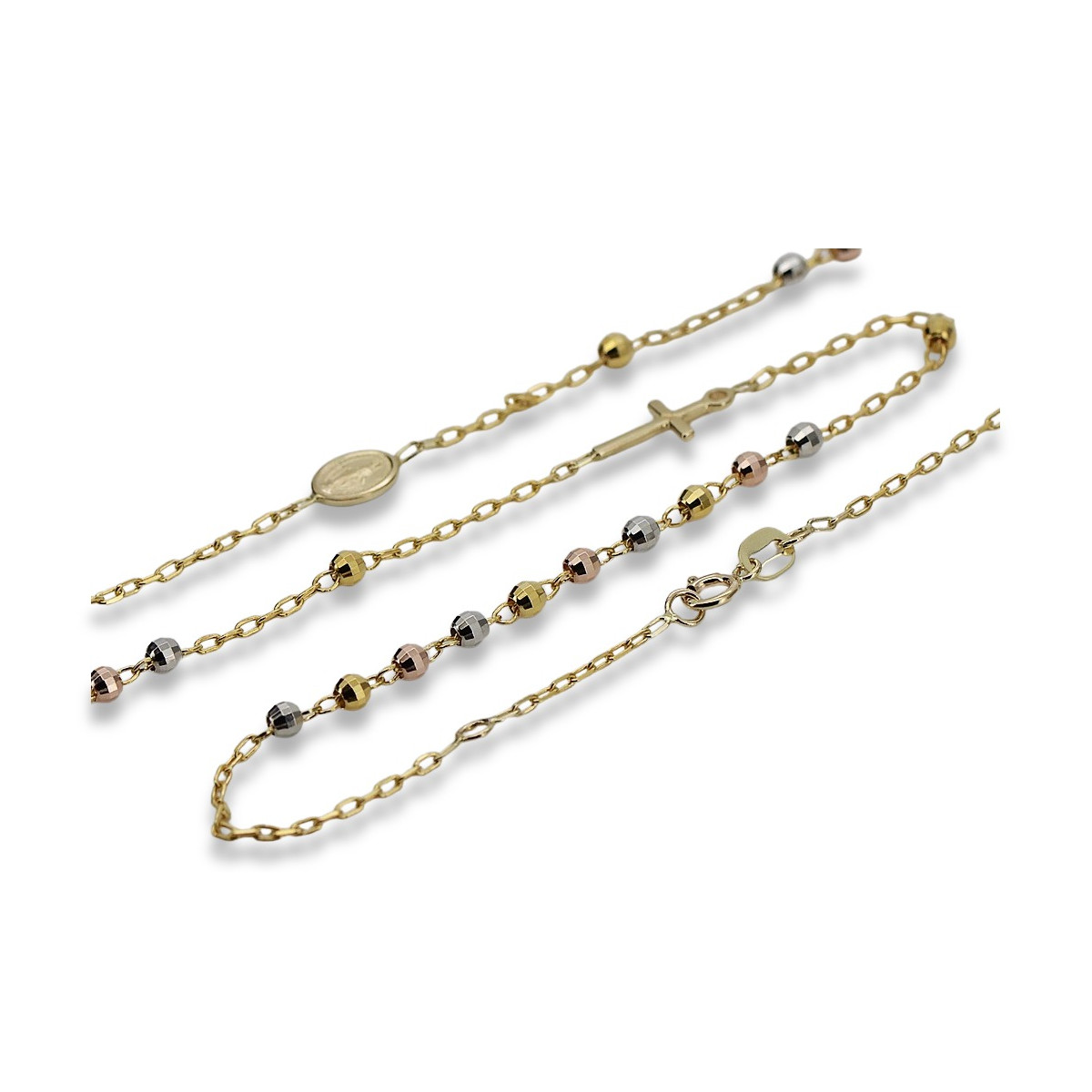 Yellow rose gold rosary chain ★ russiangold.com ★ Gold 585 333 Low price