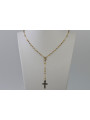 Chaîne italienne en or rosaire jaune blanc blanc 14k rcc003ywr