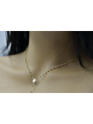 Italian 14k yellow white rose gold rosary chain rcc003ywr