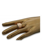 Rose pink 14k 585  gold Men's signet ring csn011r