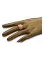 Rosa rusa soviética 14k 585 oro Anillo de sello para hombre csn011r