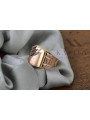 Rosa rusa soviética 14k 585 oro Anillo de sello para hombre csn011r