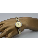 Gelbe 14 Karat Gold Geneve Lady Uhr lw025y