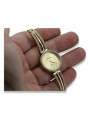 Gelbe 14 Karat Gold Geneve Lady Uhr lw025y