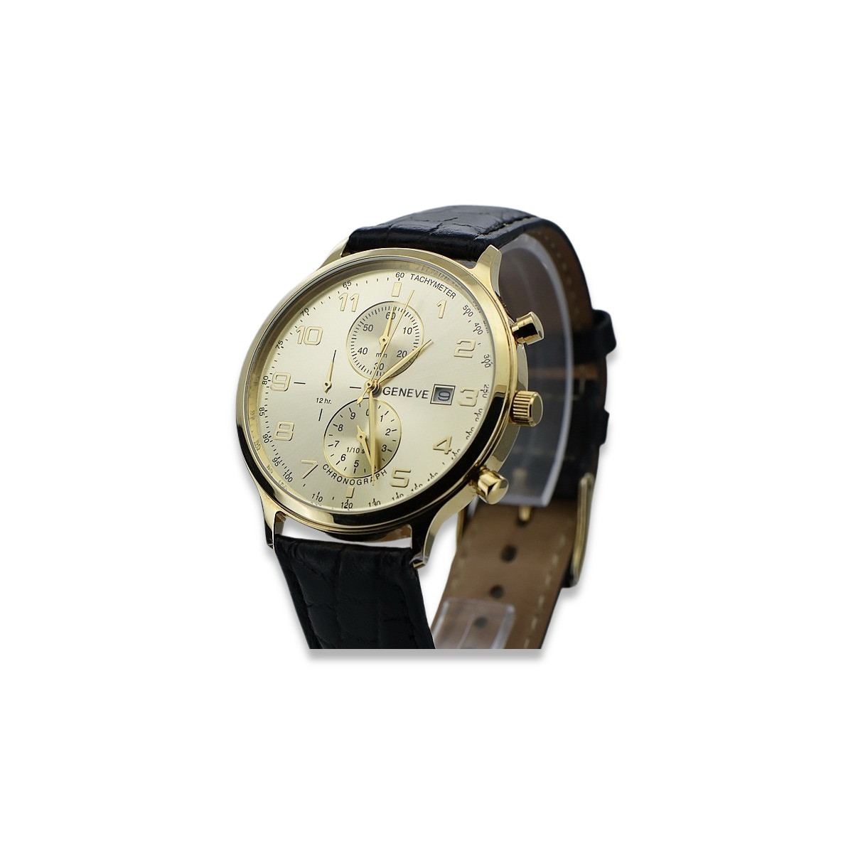 Reloj de hombre amarillo 14k 585 oro Geneve mw005y